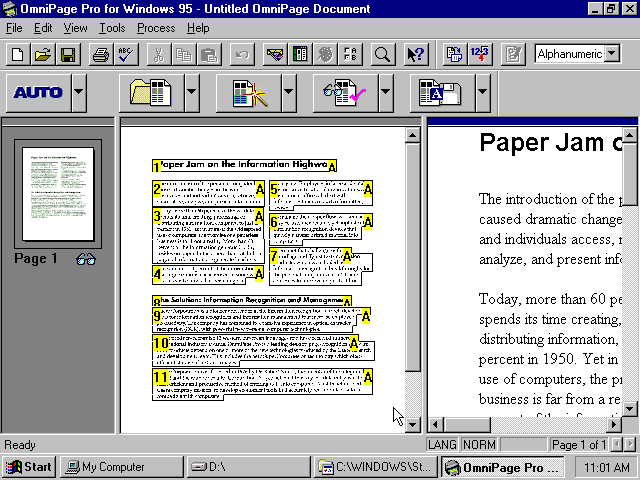 OmniPage Pro 7.0 for Windows 95 - OCR